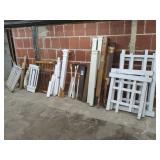 WOOD RAILINGS AND NEWEL POSTS LOT