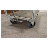 TWO METAL ROLLING UTILITY CARTS