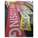 STORE CLOSING SALE VINYL BANNERS LOT