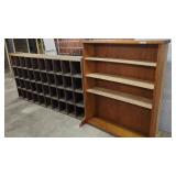 WOODEN SHELVES AND CUBBY ORGANIZER