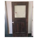 OAK EXTERIOR DOOR 2 PANEL 1 LITE NO MORTISE