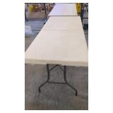 2 LIFETIME 72" FOLDING PLASTIC TABLES