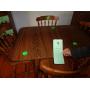 Hardwood finish five piece dropleaf table
