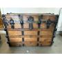 Vintage Flat top Packing TrunkWith Leather