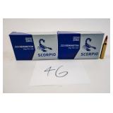 SCORPIO 223 REMINGTON 55GR FMJ 2 BOXES(40 RNDS)