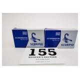 SCORPIO 223 REMINGTON 55GR FMJ 2 BOXES(40 RNDS)