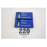 PPU 7.62X39 123GR FMJ 2 BOXES(40 RNDS)