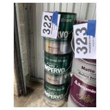 Benjamin Moore satin white 314 01. 3 gallon