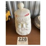 Plastic Santa cookie jar