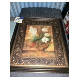 Framed floral print