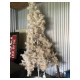 Vintage white pre-lit Christmas tree