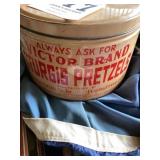 Victor ran Sturgis pretzels can