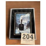 Framed train picture