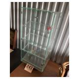 Lockable plastic display case with key