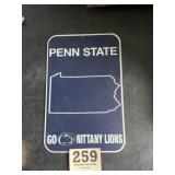 Plastic Penn State sign