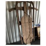 Vintage wooden sled