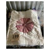 Large quilt patch Dresden plate