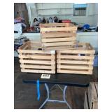 Lot of 3 Wooden Crates