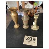 Metal Flower Vases & Candle Holder