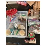 Christmas Decorations and Bow lot