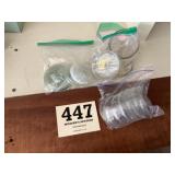Lot of old glass canning jar lids