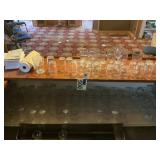 Bar glassware. Shelf lot and bar topas shown.