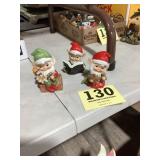 Lot of 3 Homco Elf Figurines ceramic