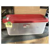 Empty extra large Rubbermaid tote