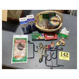 Christmas decorations lot with stocking hangers