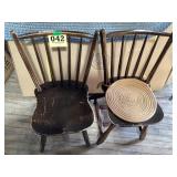 Two nice, heavy wooden old chairs