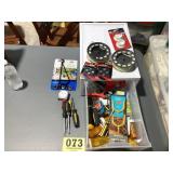 One drawer, plastic container, full of tools,