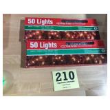 Two new boxes of 50 count lights, clear Christmas