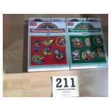 Brand new paint on wood Christmas ornaments