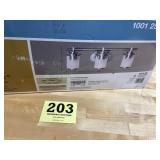 Vanity light with one globe missing looks new