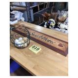 Wooden Wall decoration & Egg basket