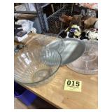 Serving Plates & Glass Punch bowl