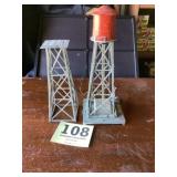 Two model railroad towers