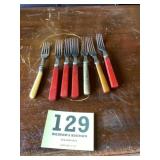 Seven vintage forks