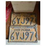 1949 Pennsylvania license plate plates