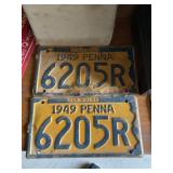 1949 Pennsylvania license plate plates