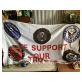 We support our troops flag