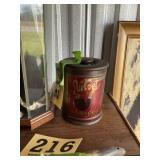 Vintage velvet tobacco tin