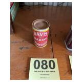 Davis baking powder tin