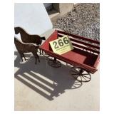 Wooden horse and wagon