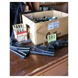 Box lot American flyer, track and switches
