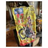 Evel Knievel silver high Jumper cycle banner/flag
