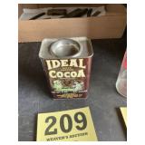 Vintage ideal, cocoa tin