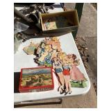 Large lot of Vintage Paper Dolls & Puzzle