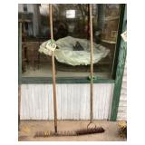 Lot of 2 Unusual Vintage Hand Rakes