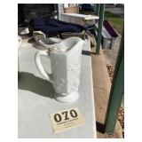 Milk Glass Pitcher Grape pattern